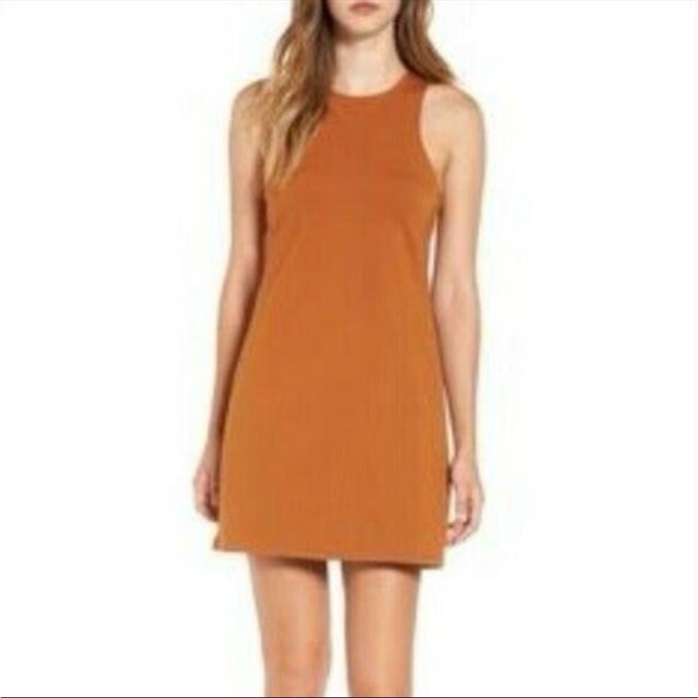 Leith Sleeveless Rust Mini Dress